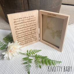 Customised Laser Engraved Solid Oak Wooden Book Style Photo Frame, Wedding Gift, Thank You Personalised, Frame, Birthday Gift - thumbnail 3
