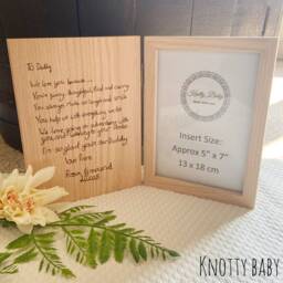 Customised Laser Engraved Solid Oak Wooden Book Style Photo Frame, Wedding Gift, Thank You Personalised, Frame, Birthday Gift - thumbnail 2