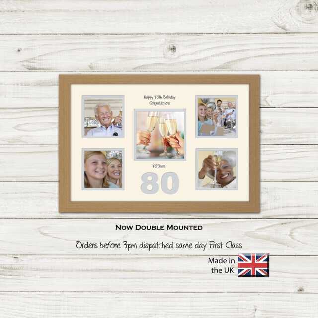 80Th Photo Frame Word Birthday Special Gift 5Sqbox-972D By Photos in A Word - image 1