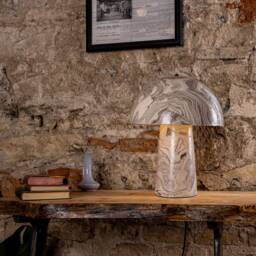Amanita Large Marbled Ceramic Mushroom Table Lamp