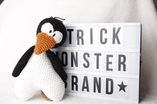 Crocheted Music Box Penguin - image 1