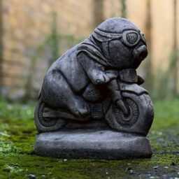 Motorcycle Pig Concrete Statue Handcrafted Garden & Home Decor Cement Whimsical Sculpture Outdoor Funny Yard Ornament Animal Decoration - thumbnail 3