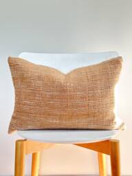 Brown Tribal Hemp Hand Woven Natural Dye Color Pillow Cover - thumbnail 1