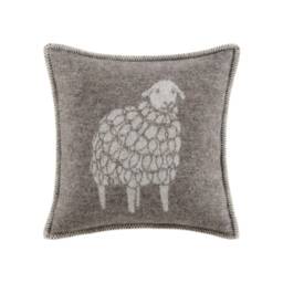 Brown Wool Mima Cushion Cover - Pure Reversible Pillowcase 45 X 45cm/ 18 18 - thumbnail 1