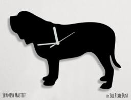 Spanish Mastiff Dog - Wall Clock Silhouette - thumbnail 1