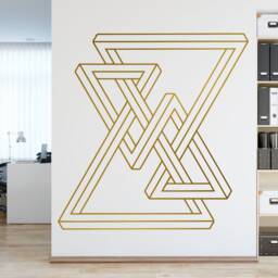 Geometric Triangle Wall Decal Modern Office Decor - thumbnail 2