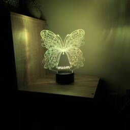 Butterflies 3D Smart App Control Night Light Bluetooth, Music, 7&16M Colour Mobile App , Gift Led Lamp - thumbnail 2