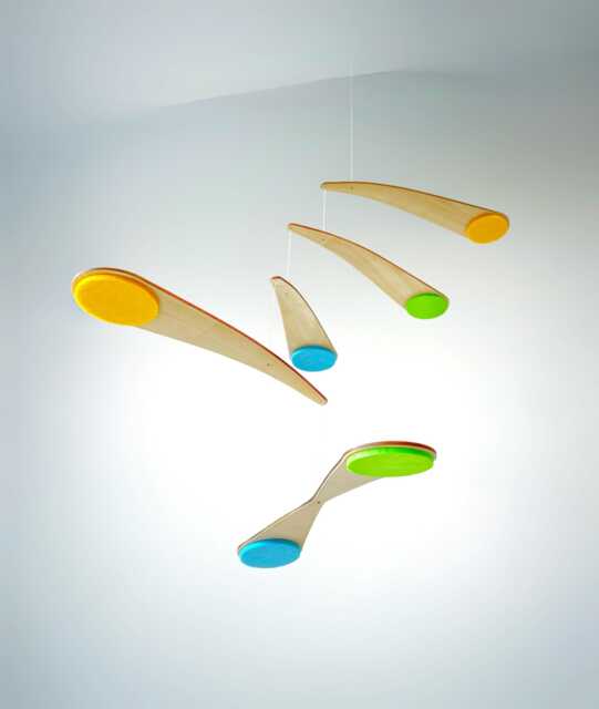 Wooden Baby Mobile - New Born Gift Crib Mobile, Modern Nursery Decor - image 1