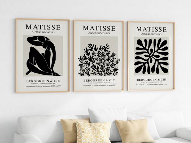 Matisse Art Prints Set Of 3, Modern Home Wall Decor - image 1