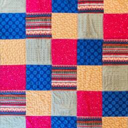 Patchwork Baby Quilt/Blanket, Handmade, Boho, Earth - thumbnail 4