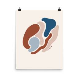 Modern Abstract Mid Century Art Print - Living Room Wall Art, Bedroom - thumbnail 2