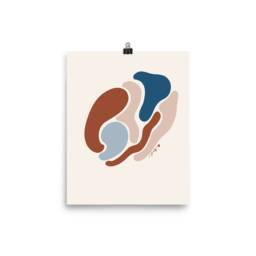 Modern Abstract Mid Century Art Print - Living Room Wall Art, Bedroom - thumbnail 3
