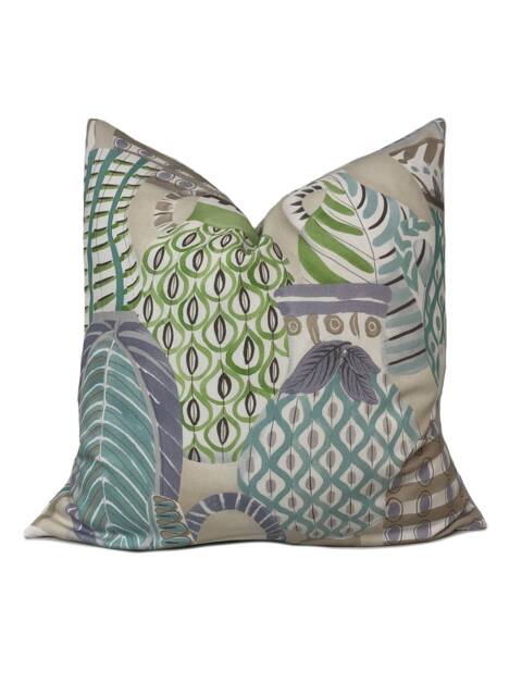 Nina Campbell Les R??ves Collioure Aqua/Green/Lilac Cushion Cover Pillow Double Sided - image 1