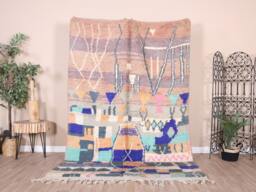 Vintage Boujaad Rug, Authentic Moroccan Rug 5x8 Ft