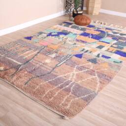 Vintage Boujaad Rug, Authentic Moroccan Rug 5x8 Ft - thumbnail 3