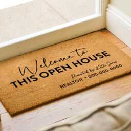 Real Estate Doormat - Realtor Gifts Open House Welcome Mat Custom Personalized - thumbnail 2