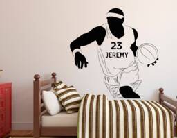 Custom Basketball Player Wall Decal Personalized Name Vinyl Sticker 2258 - thumbnail 1