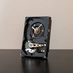 Unique Desk Clock, Father Gift, Geek Boyfriend Dad Hard Drive Birthday Industrial Decor, Clock - thumbnail 1