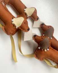 Dachshund Garland Decor Gift For Lover Doxie Weenie Dog Sausage Christmas - thumbnail 1