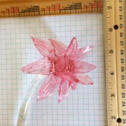 Flowers Or Rosette , Spare Parts For Chandeliers By Venini, Mazzega, Artemide, Vistosi, With Broken Pieces, in Murano Glass, Pink Rose Color - thumbnail 2