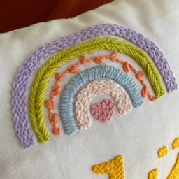 Personalized Girl Baby Room Decor, Custom Pillow Cover, Pillow, Kids Birthday Gift, 12x14 In?? Punch Needle Case - thumbnail 2