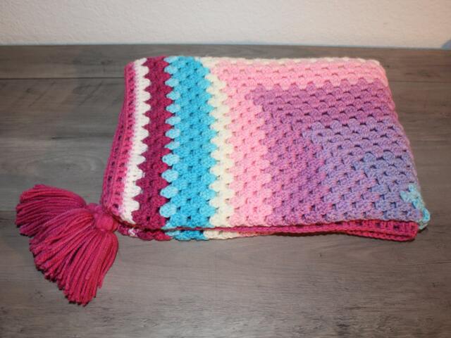 Crochet Baby Blanket, Handmade Crib Stroller Blanket - image 1