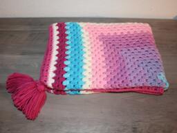 Crochet Baby Blanket, Handmade Crib Stroller Blanket