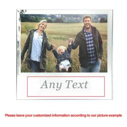 Personalized Photo Frames For Her New Parents Couples Family Custom 5x7 Glass Album Baby Women Wife Silver Mirror Frame - thumbnail 2
