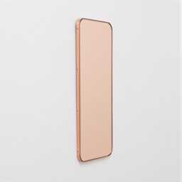 Quadris??? Rectangular Rose Gold Contemporary Mirror With Copper Frame - Xl - thumbnail 2