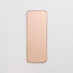 Quadris??? Rectangular Rose Gold Contemporary Mirror With Copper Frame - Xl