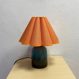 Handmade Orange Fabric Petal Lamp Creative Home Decor