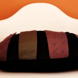 Black Velvet Cushion Cover With Vintage Ties & Buttons - thumbnail 3