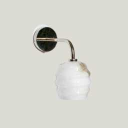 Wall Sconce With Alabaster, Light Fixture Brass Or Nickel, Art Deco Lamp, Accent - thumbnail 3