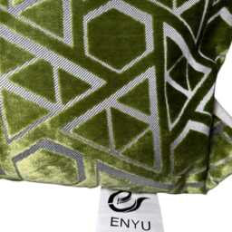 Green Abstract Pattern Cushion, Modern Home Decor - 35x50 cm - thumbnail 3