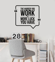 Hard Work Vinyl Wall Decal Office Space Quote Inspirational Stickers Mural - #2563Di - thumbnail 1