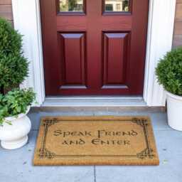 Speak Friend & Enter Brush Doormat Front Door Mat Back Couple's Gift Friends - thumbnail 3