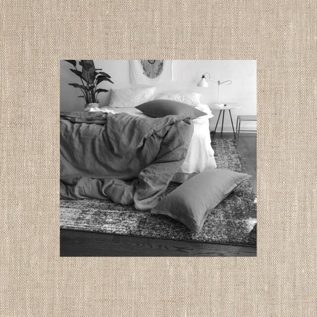 Natural Beauty Beige Linen Duvet Cover - Solid No Dye 100% Fabric Modern Bedding Made To Order in The Usa - image 1