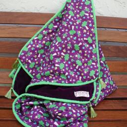 Purple Velvet Blanket, Throw Blanket Fairy, Girls Neon Green Bedroom Decorating, Fairies Room Theme - thumbnail 3