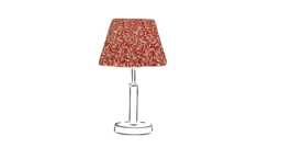 William Morris Bough Crimson Lampshade, Handmade Fabric Lamp Shade, Drum Oval Empire Or Candle Clip, Ceiling Pendant Table