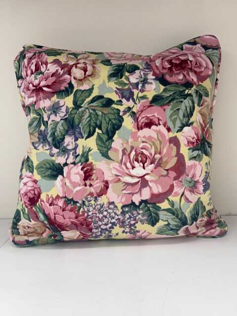 Vintage Floral Piped Cushion With Zip. Various Sizes Available - image 1