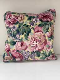 Vintage Floral Piped Cushion With Zip. Various Sizes Available - thumbnail 1