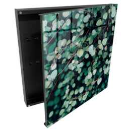 Green Leaves Key Cabinet For Home, Box Wall, Photographic Flowers & Plants, Nature Lovers - thumbnail 1