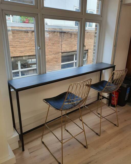 Handmade Industrial Style Breakfast Bar Bespoke Cafe Counter Table - image 1