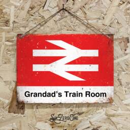 Personalised Train Station Metal Sign. Worn Or Clean Look Available - Any Name & Date Custom Print Steam Platform Railway - thumbnail 3