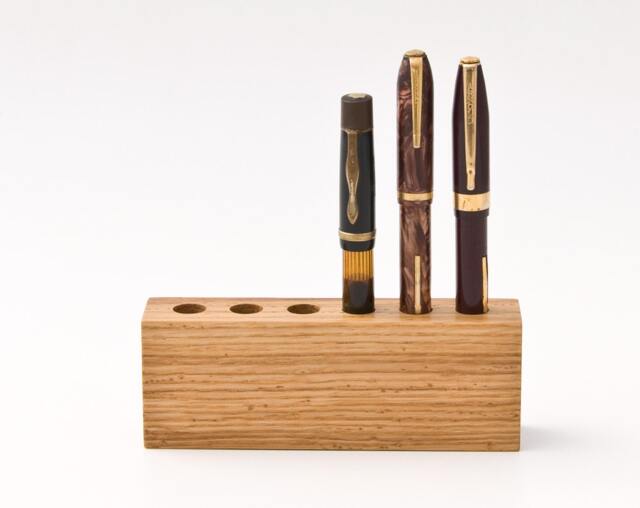 Wood Pen Holder Fountain Desk Organizer Lord James - image 1
