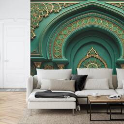 Islamic Arches Wallpaper Mural, Arabian Nights Decor, Peel & Stick - thumbnail 2