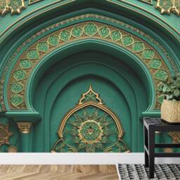 Islamic Arches Wallpaper Mural, Arabian Nights Decor, Peel & Stick - thumbnail 3