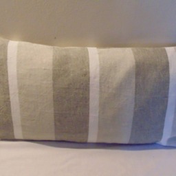 Designers Guild Brera Striscia Natural 100% Linen Cushion Cover - thumbnail 3