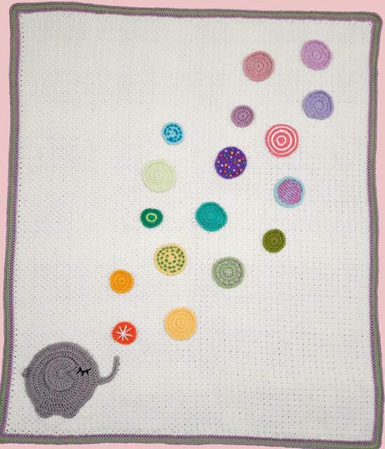 Elephant & Bobbles Baby Blanket Pattern/Crochet Afghan - image 1