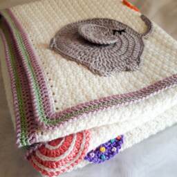 Elephant & Bobbles Baby Blanket Pattern/Crochet Afghan - thumbnail 2